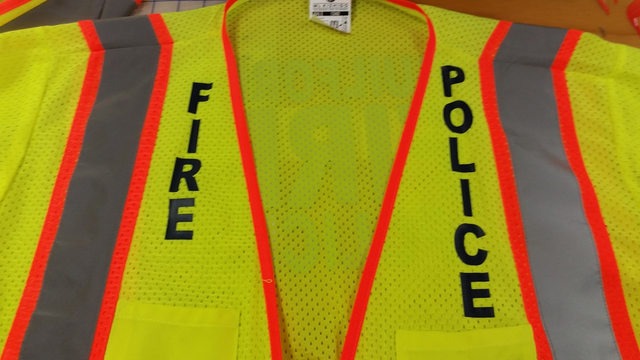 Fire and Police reflective safety vests