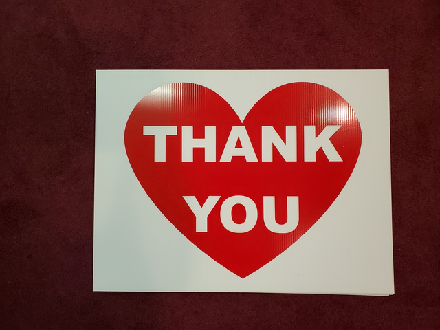 Thank You heart sign