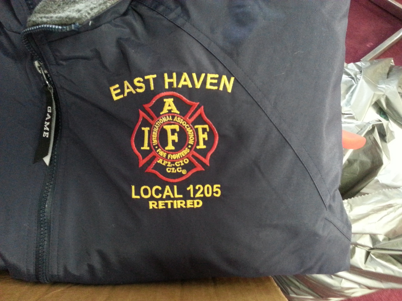 Embroidered East Haven Local 1205 Retired jacket