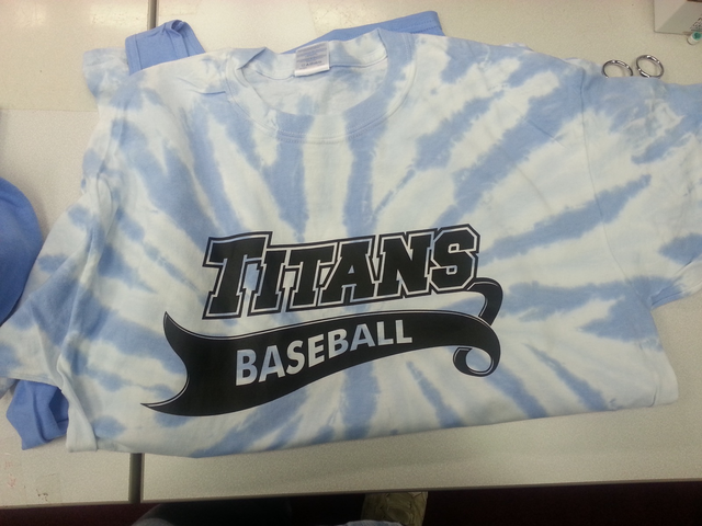 Titans Baseball tie-dye team shirt